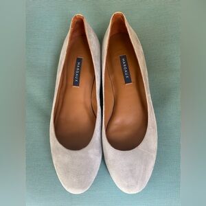 Suede Margaux Flat in Gray